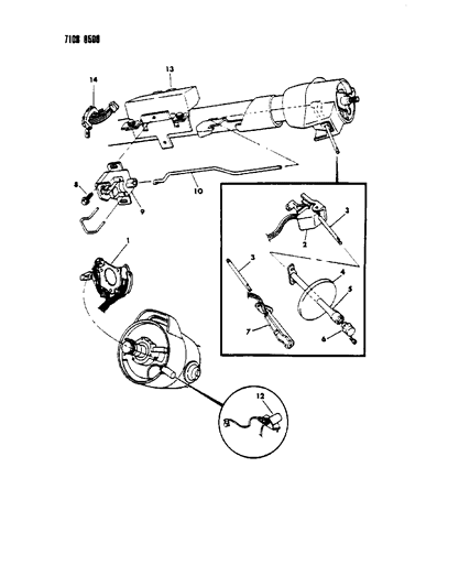 1987 Dodge Omni Switches - Turn Signal & Hazard Warning Diagram