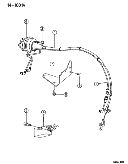 1995 Dodge Neon Bracket - Vacuum Harness Support Diagram for 4669273