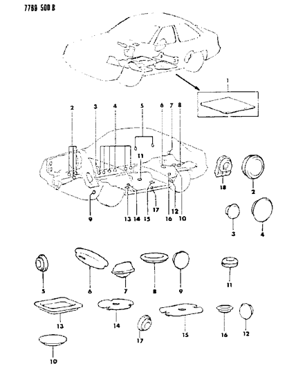 1987 Dodge Colt Plugs & Silencers Diagram