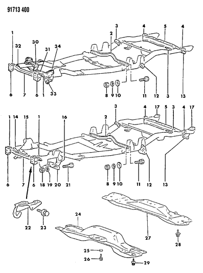 1991 Dodge Ram 50 Frame Diagram