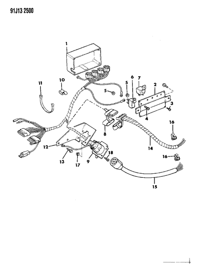 1991 Jeep Grand Wagoneer Wiring - Trailer Hitch Diagram