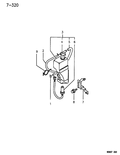 1995 Dodge Avenger Coolant Recovery System Diagram 2