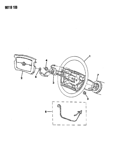 1990 Dodge Omni Steering Wheel Diagram