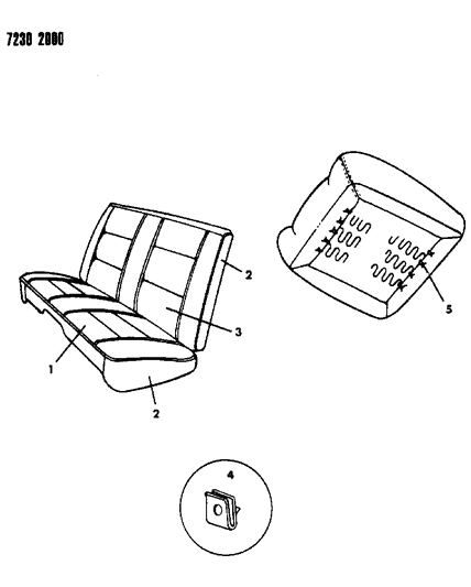 1987 Dodge Charger Rear Seat Diagram 1