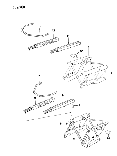 1987 Jeep Wrangler Support-St CUS Linkage Diagram for 55009416