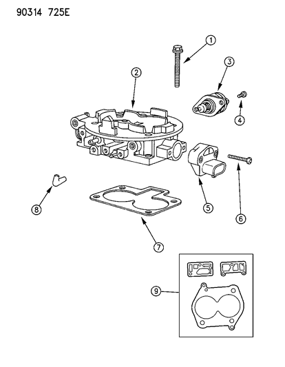 1993 Dodge D150 Throttle Body Diagram