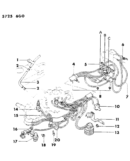 1985 Dodge Colt EGR System Diagram 3