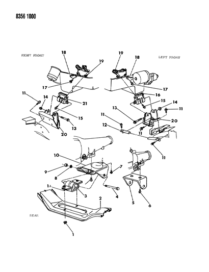 1989 Dodge Dakota Engine Mounting Diagram 2