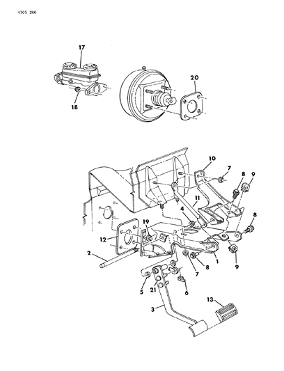 1984 Chrysler Executive Sedan Brake Pedal Diagram