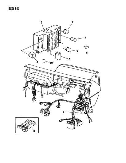 1988 Dodge Dakota Instrument Panel Wiring Diagram