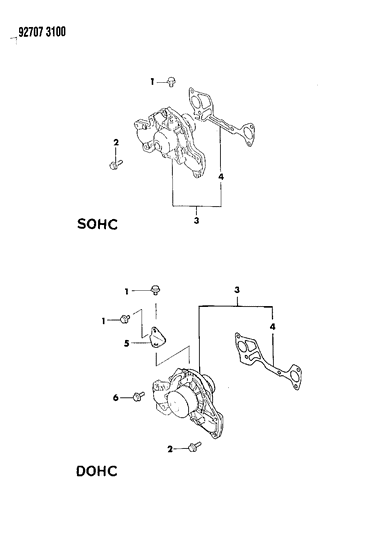 1994 Dodge Stealth Water Pump Diagram