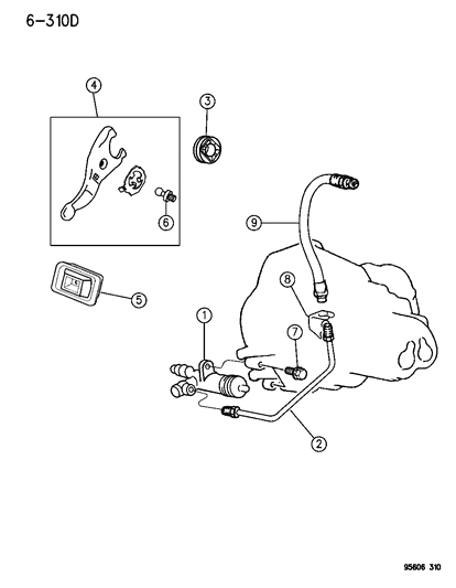 1995 Chrysler Sebring Controls, Hydraulic Clutch Diagram