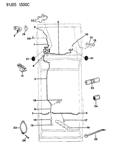 1991 Jeep Cherokee Fitting-Inverted Flare Diagram for J0442335