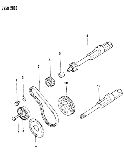 1988 Dodge Colt Balance Shafts Diagram 2