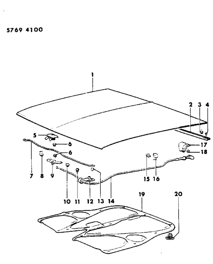 1985 Dodge Ram 50 Hood Diagram