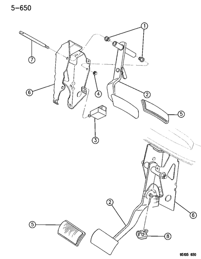 1995 Dodge Stratus Brake Pedal Diagram