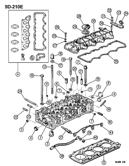 1994 Jeep Cherokee Cylinder Head Diagram