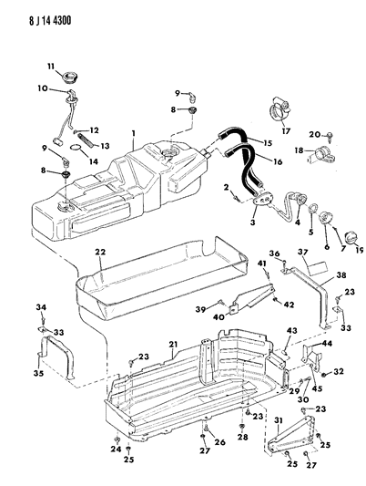 1987 Jeep Grand Wagoneer Fuel Tank Diagram