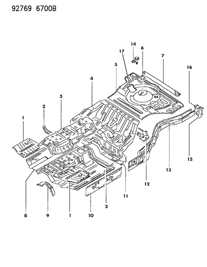 1992 Dodge Stealth Floor Pan Diagram