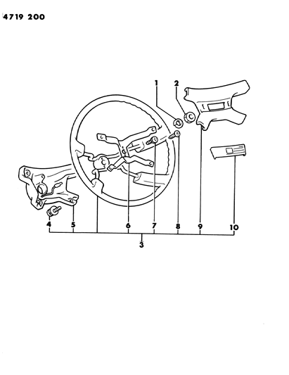 1984 Chrysler Conquest Steering Wheel Diagram