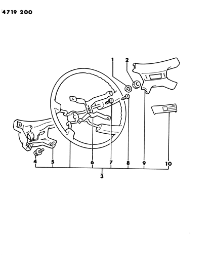 1984 Dodge Conquest Steering Wheel Diagram