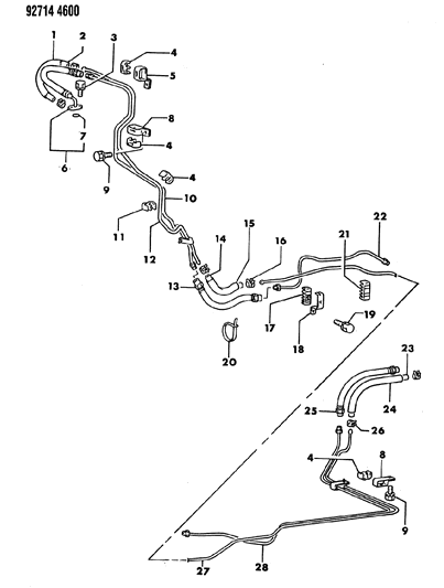 1992 Dodge Ram 50 Fuel Lines Diagram 4