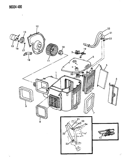 1993 Dodge Ram Wagon Heater Unit Diagram