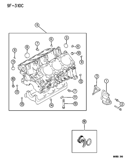 1996 Dodge Stratus Cylinder Block Diagram 4