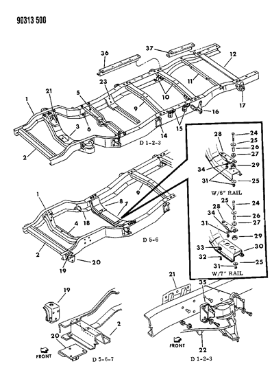 1990 Dodge W250 Plate Tapping Body Hold Do Diagram for 4522043