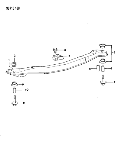 1990 Dodge Colt Front Crossmember Diagram