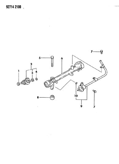 1992 Dodge Colt Fuel Rail & Related Parts Diagram 3