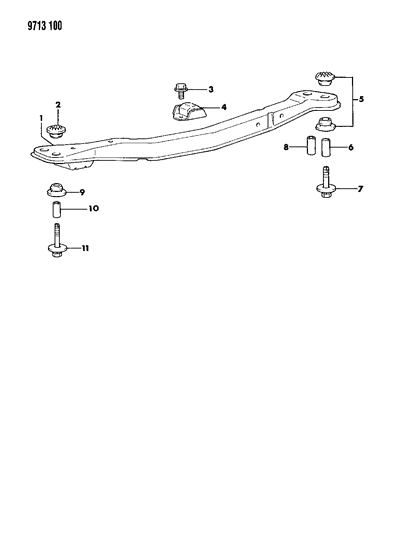 1989 Dodge Colt Front Crossmember Diagram