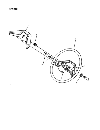 1988 Dodge Ramcharger Steering Wheel Diagram 1
