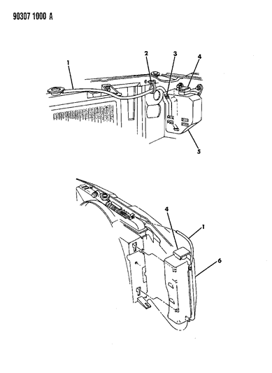 1993 Dodge Dakota Coolant Reserve Tank Diagram