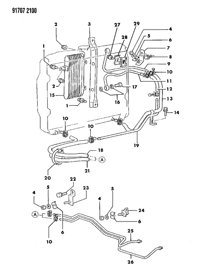 1991 Dodge Ram 50 Oil Cooler Lines Diagram 1