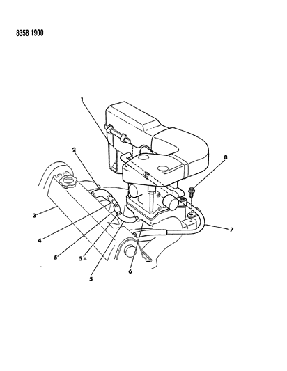 1989 Dodge Dakota Crankcase Ventilation Diagram 1