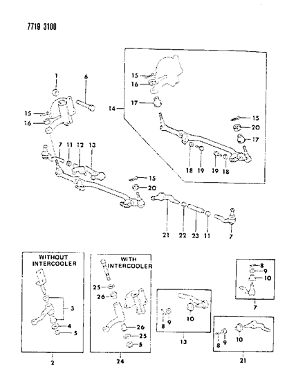 1987 Chrysler Conquest Linkage Steering Diagram