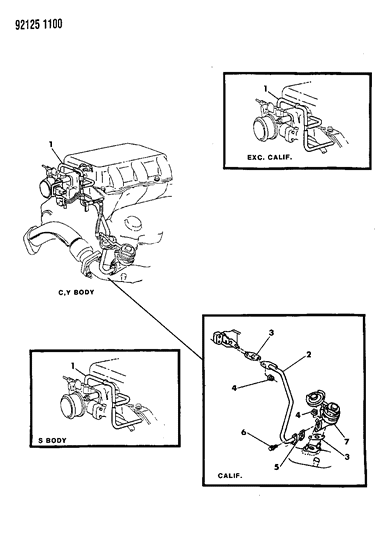 1992 Chrysler New Yorker EGR System Diagram 2