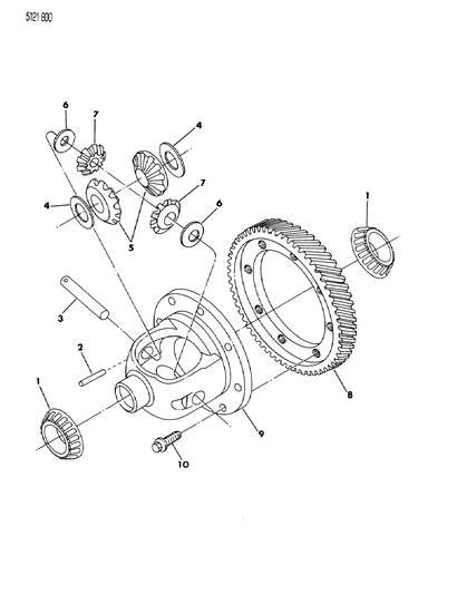 1985 Chrysler Town & Country Differential Manual Transaxle Diagram 2