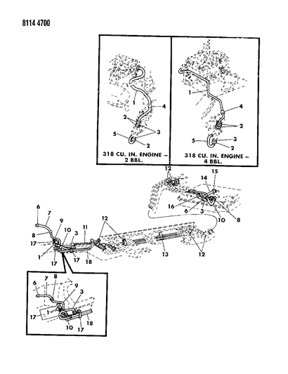 1988 Chrysler Fifth Avenue Fuel Lines Diagram