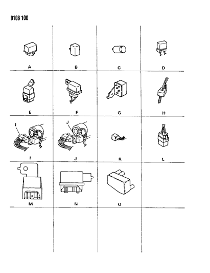 1989 Chrysler LeBaron GTC Relays Diagram