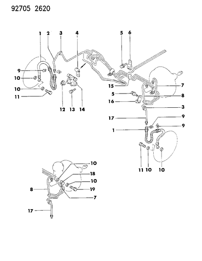 1993 Dodge Colt Valve-Proportioning Diagram for MB699551