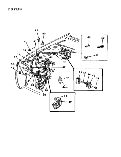 1989 Chrysler LeBaron GTC Plumbing - A/C & Heater Diagram 2