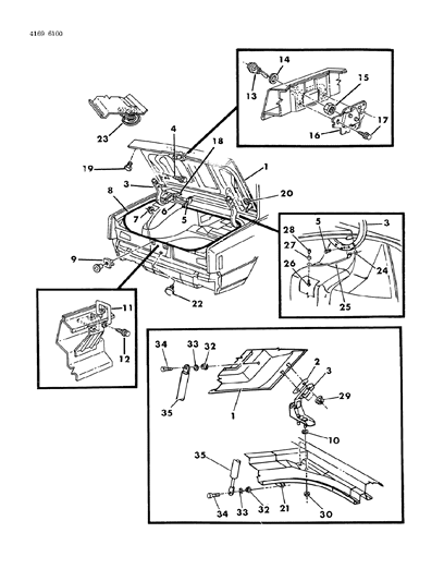 1984 Dodge 600 Deck Lid Diagram