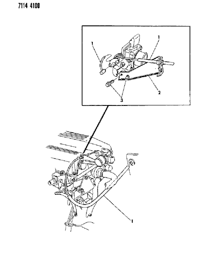 1987 Chrysler LeBaron Throttle Control Diagram 3