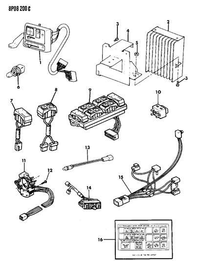 1990 Dodge Monaco Switches & Sending Units Diagram 1