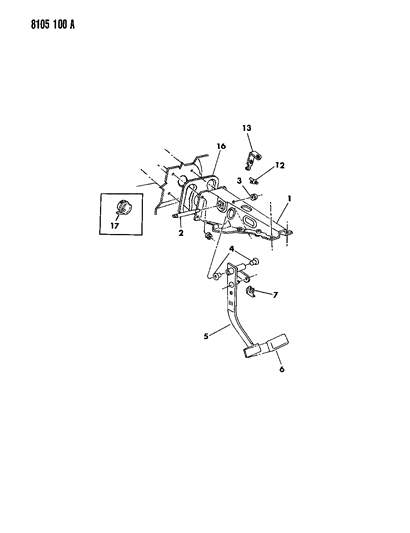 1988 Dodge Omni Brake Pedal Diagram