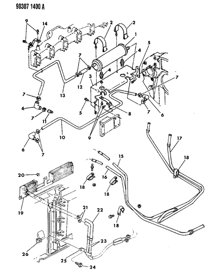 1990 Dodge D350 Oil Cooler Diagram 3