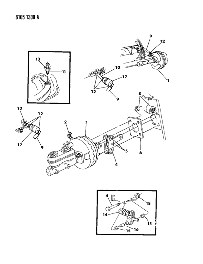 1988 Chrysler Fifth Avenue Booster, Power Brake Diagram