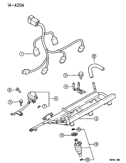 1994 Dodge Grand Caravan Fuel Rail Diagram 1